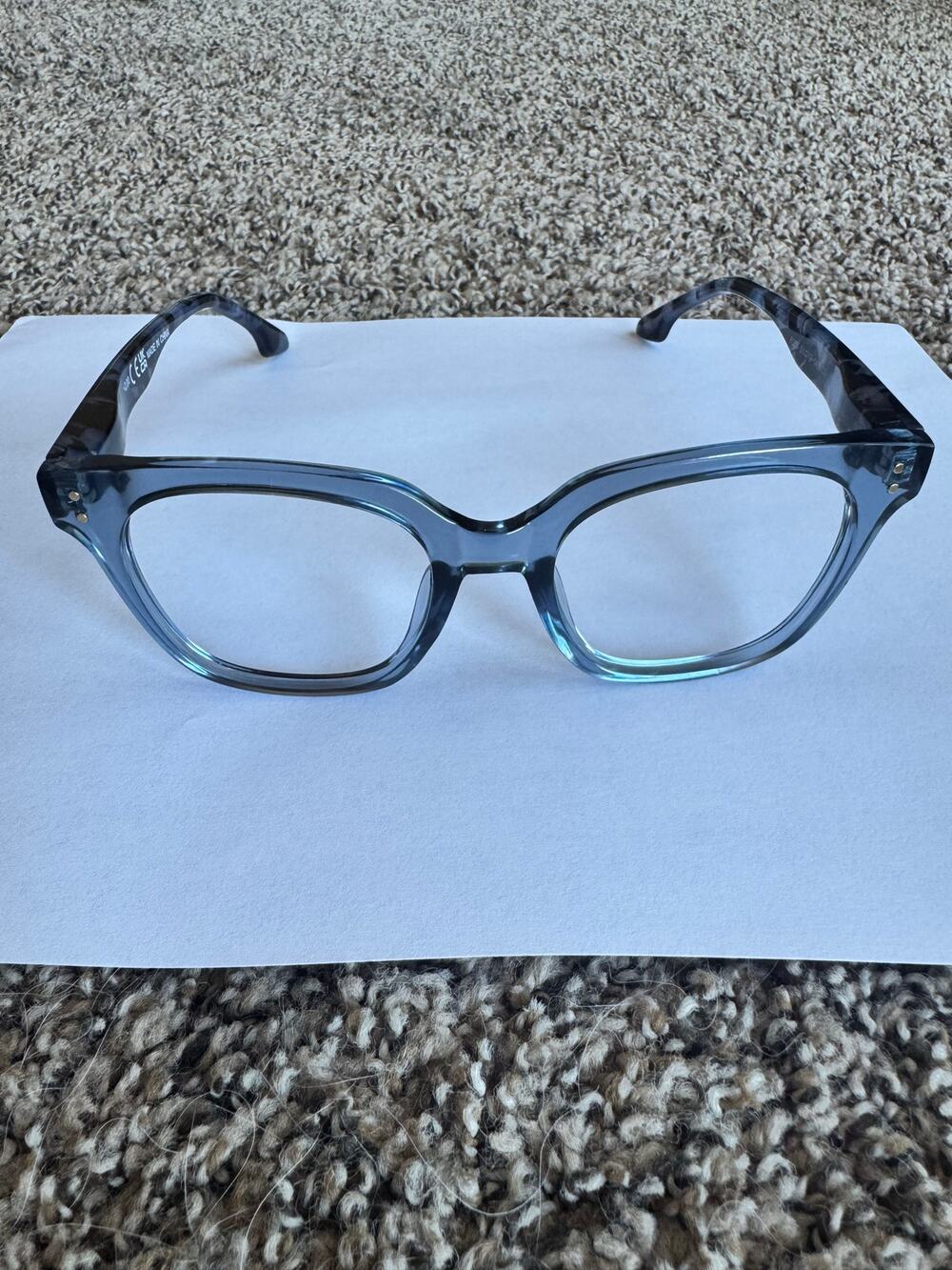 Blue Light Glasses Frame Only Rectangular Tortoise Fade Unisex 51-19-145